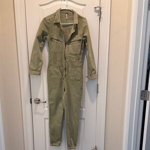 Free People Sage Green Jumpsuit